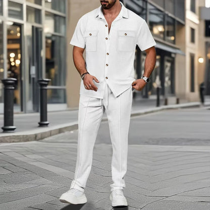ButtonSet™ Linen-Look Shirt &amp; Pants