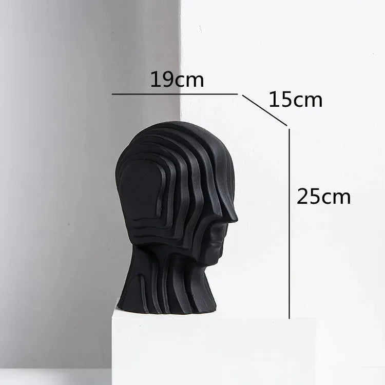 Fluted Abstract Head Sculpture