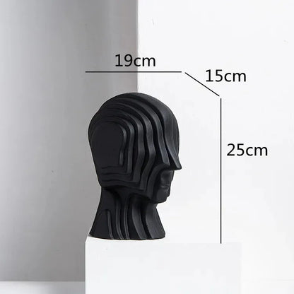 Fluted Abstract Head Sculpture