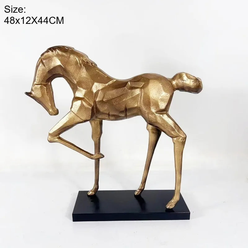 Abstract Aluminum Horse Sculpture