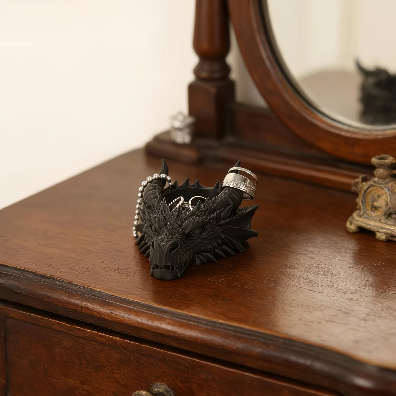 Gothic Dragon Head Jewelry Organizer