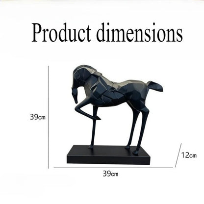 Faceted Horse Sculpture