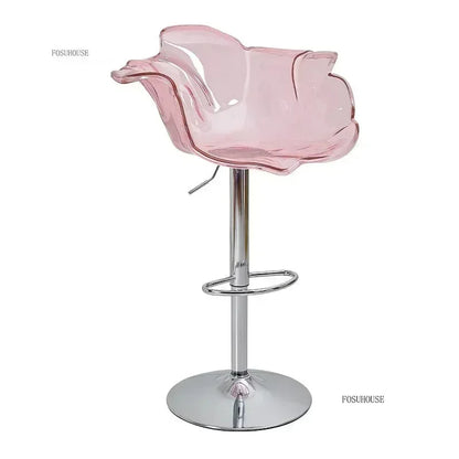 Height-Adjustable Tinted Acrylic Bar Stool