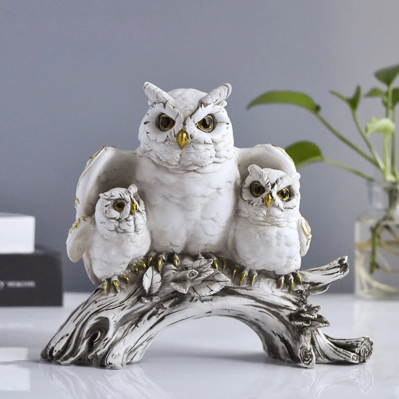 Owl Family Tree Sculpture