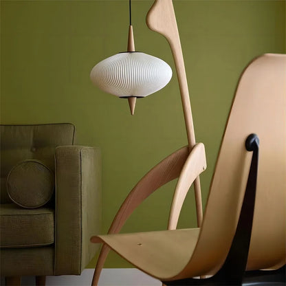 Walnut Wood Japanese-Style Floor Lamp