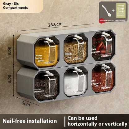 SpiceVault™ Wall-Mounted Spice Organizer
