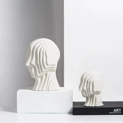 Fluted Abstract Head Sculpture