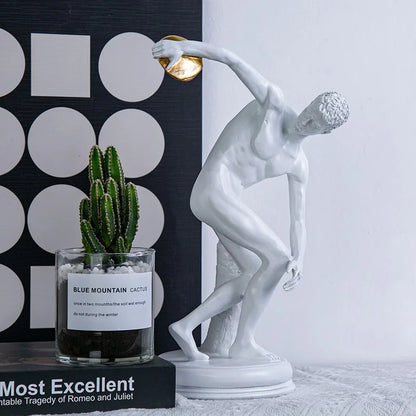 The Discobolus - Classical Greek Athlete Sculpture in Resin