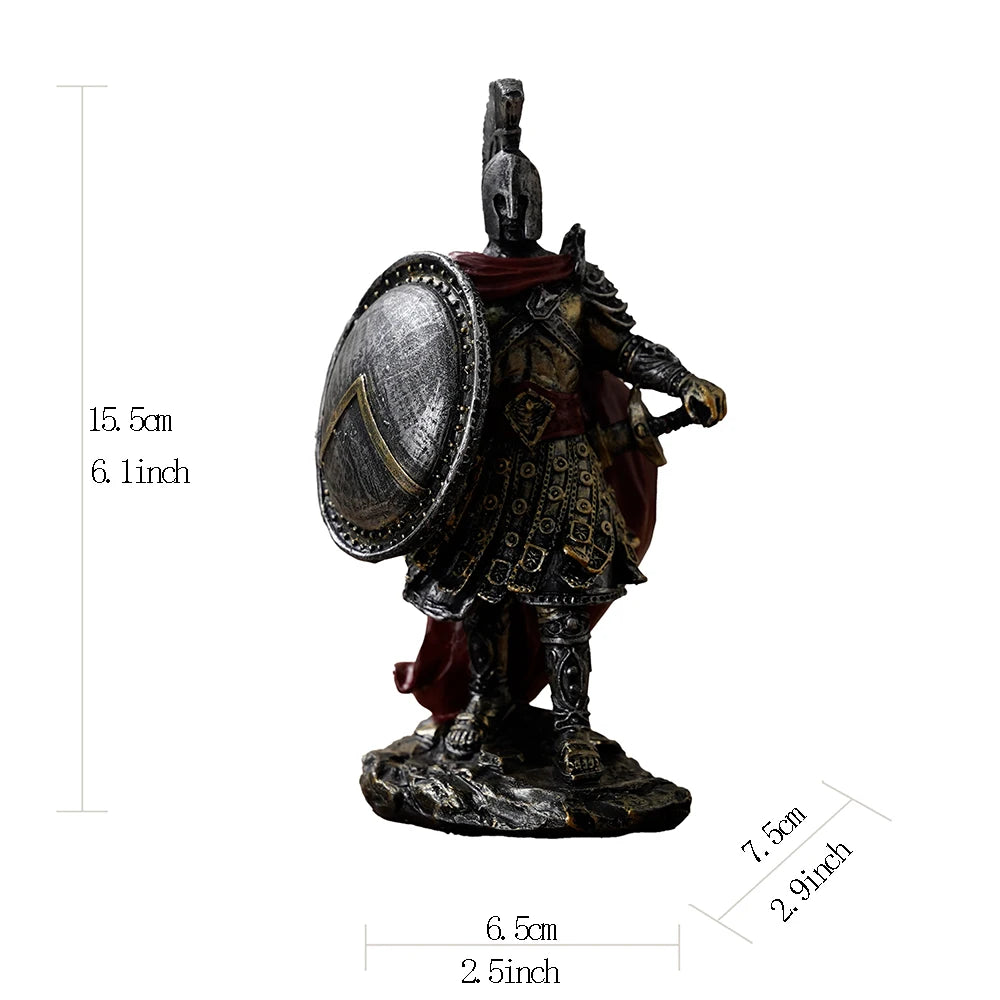 THE PAUSANIAS
Spartan Shield-Bearer Sculpture · Hand-Finished Resin