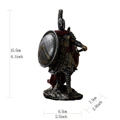 THE PAUSANIAS
Spartan Shield-Bearer Sculpture · Hand-Finished Resin