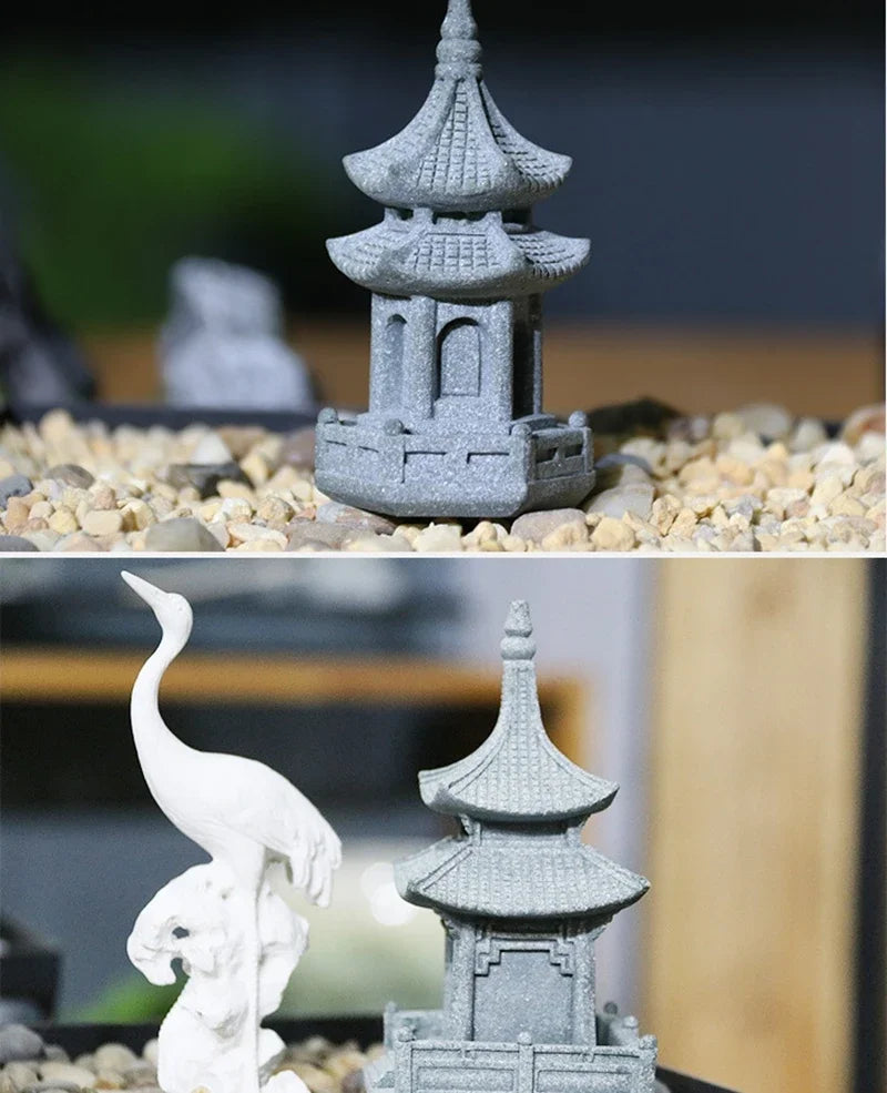 Miniature Sandstone Zen Garden Ornament