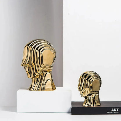 Fluted Abstract Head Sculpture