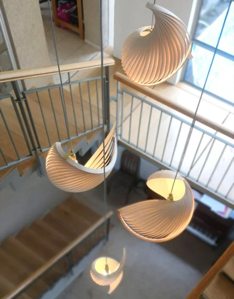 The Marea - Shell-Inspired Pendant Light in Natural Materials