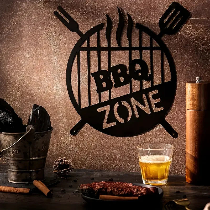 GrillZone™ Metal BBQ Sign