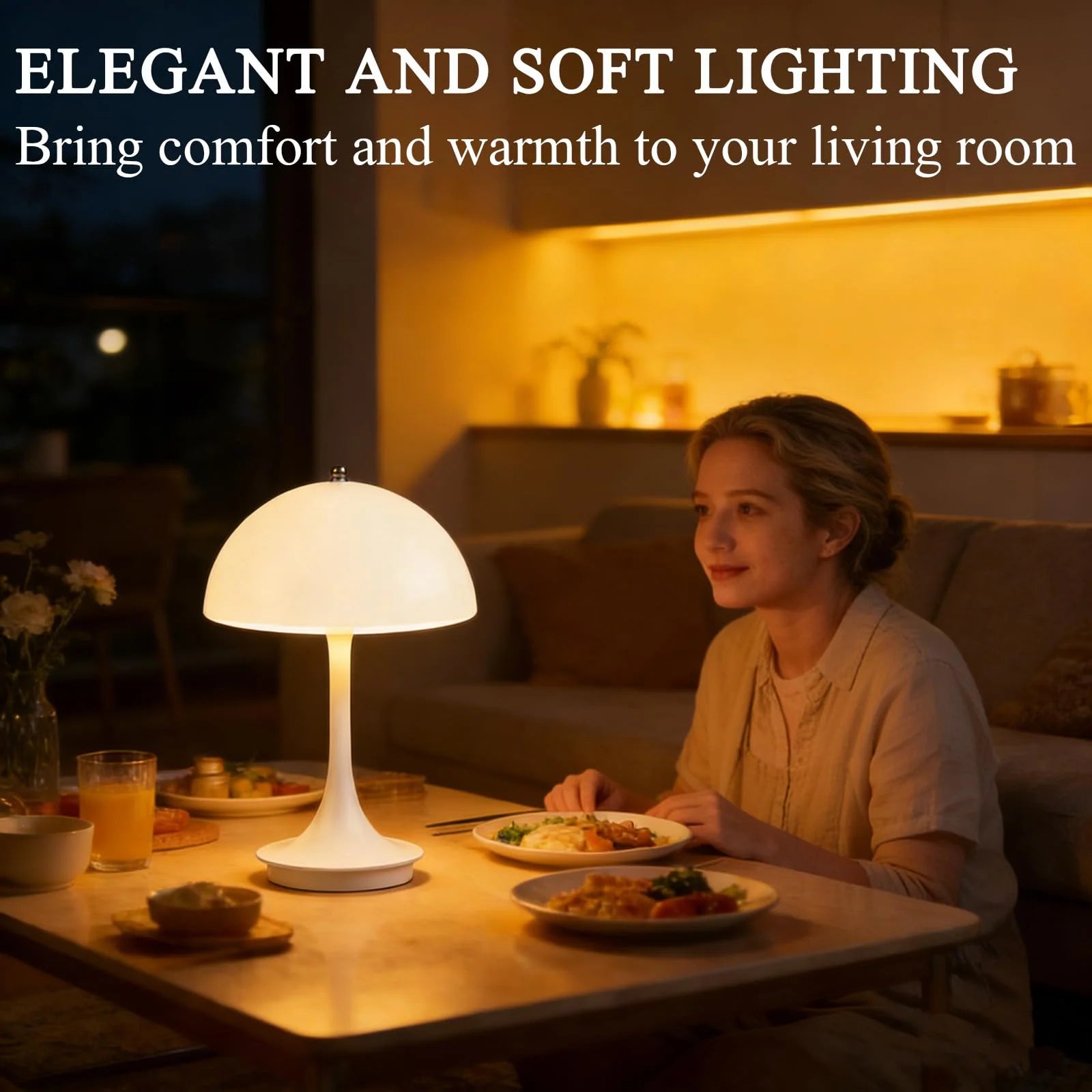 Rechargeable Aluminum Table Lamp