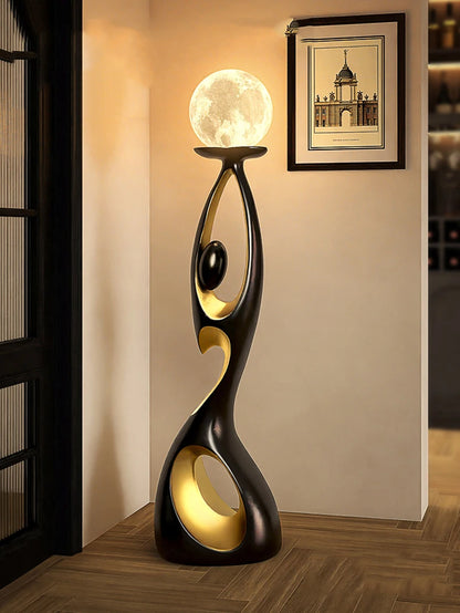 Lunar Embrace™ Sculptural Floor Lamp