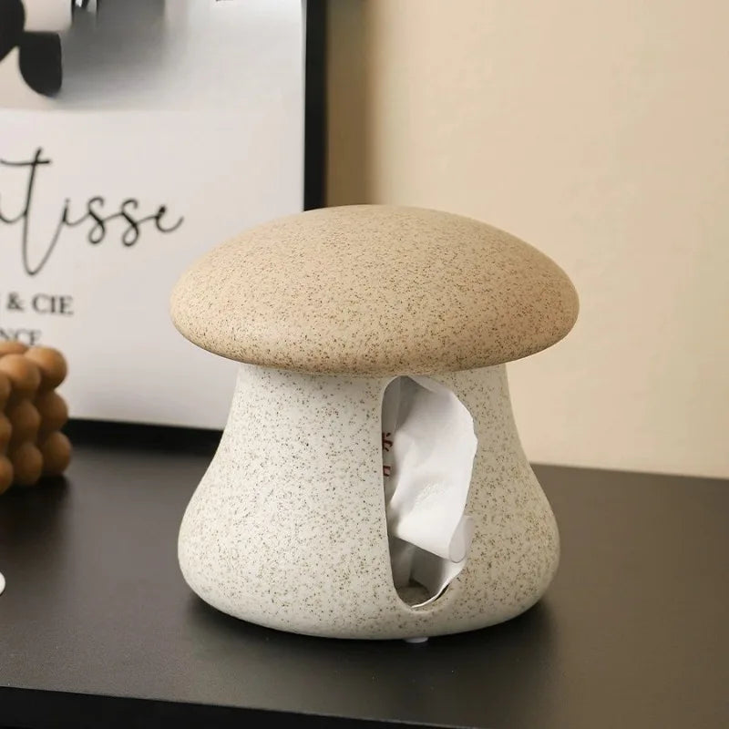 Mushroom Ceramic Tissue Box
