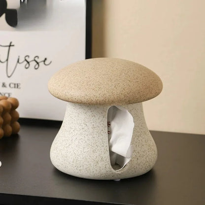 Mushroom Ceramic Tissue Box