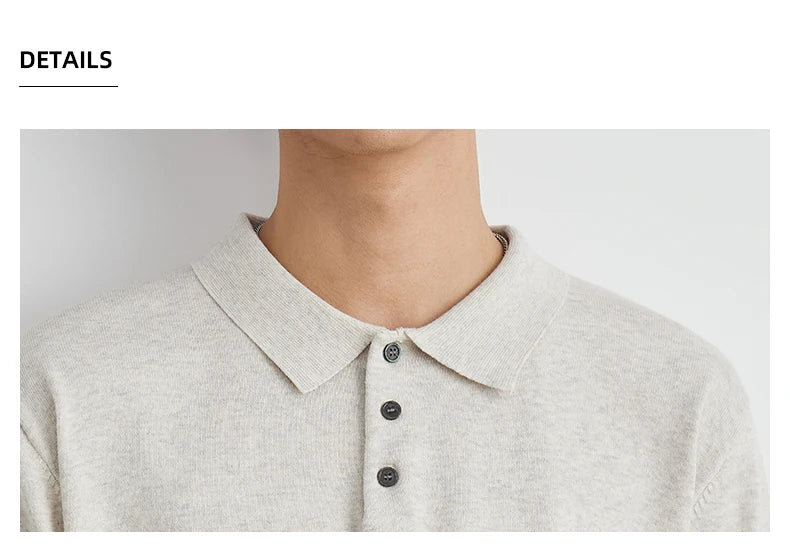 Woven Lapel Polo Shirt