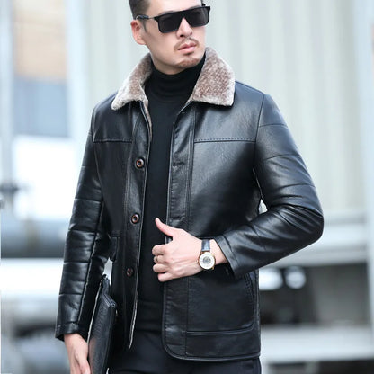 Aviator Shearling Leather Jacket