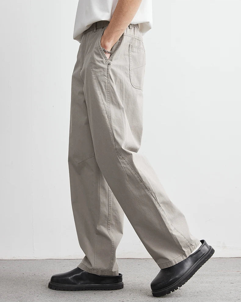 Cotton Straight Trousers