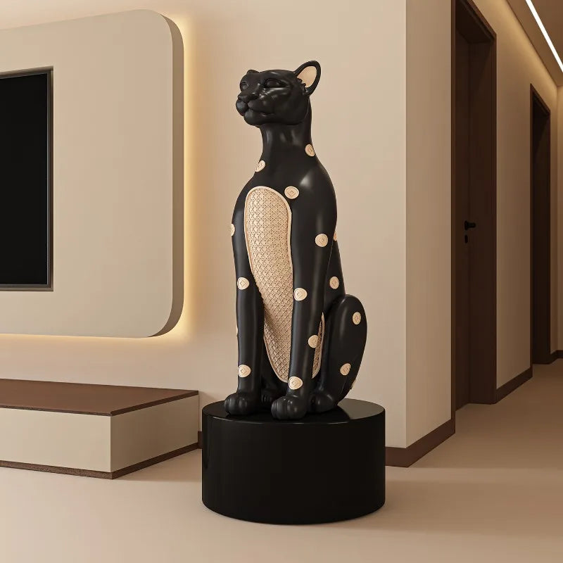 Floor Leopard Sculpture