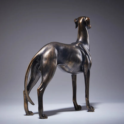 Standing Greyhound Resin Sculpture