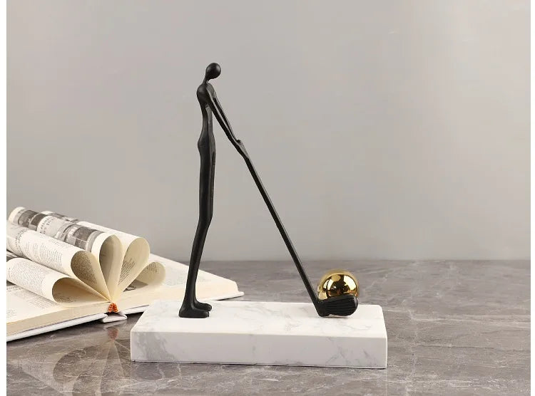 Abstract Golfer Figurine