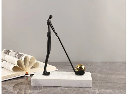 Abstract Golfer Figurine