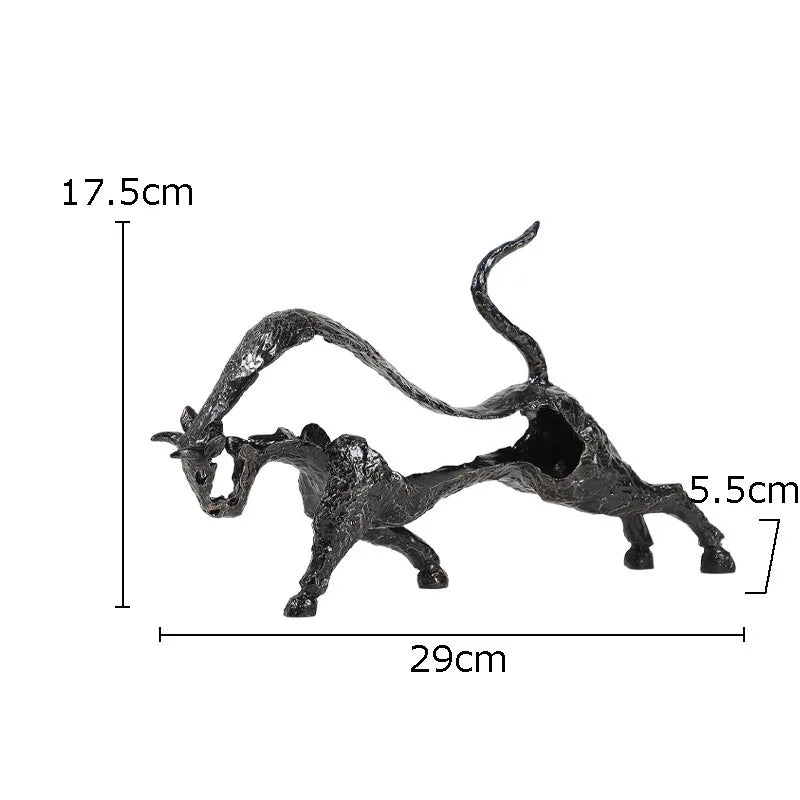 Silhouette Bull™ Cast Iron Sculpture