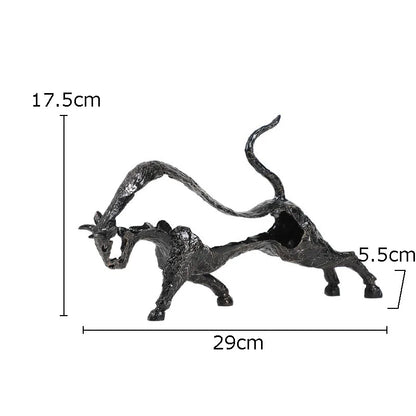 Silhouette Bull™ Cast Iron Sculpture