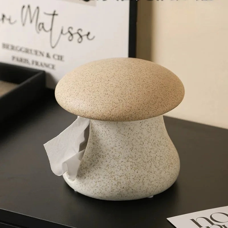 Mushroom Ceramic Tissue Box