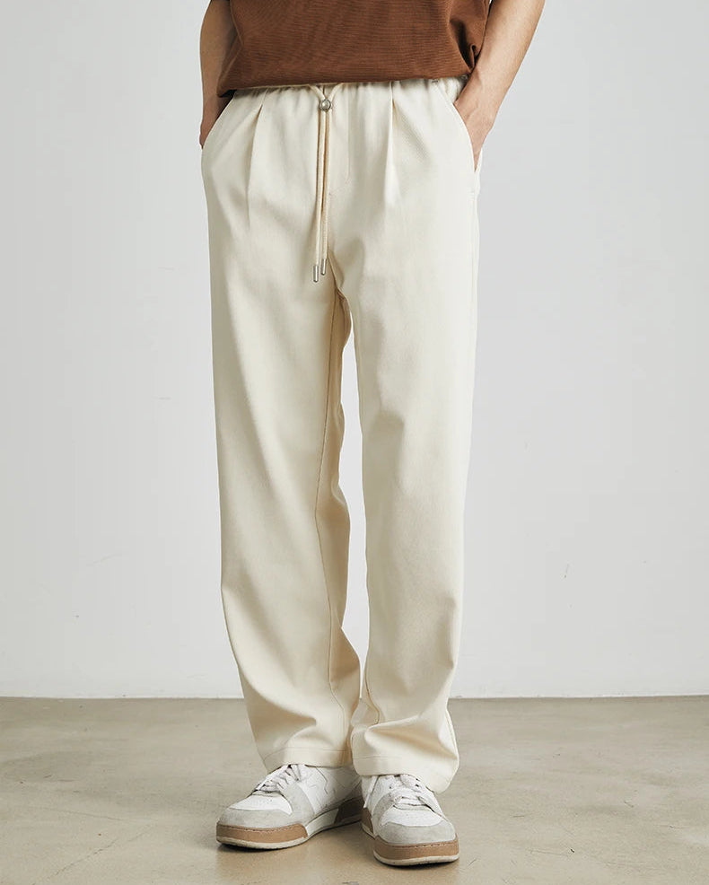 Japanese-Style Elastic Waist Pants