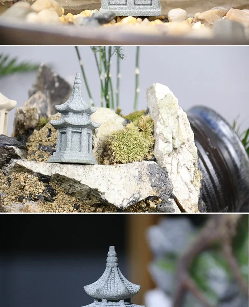 Miniature Sandstone Zen Garden Ornament