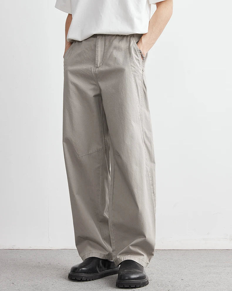 Cotton Straight Trousers