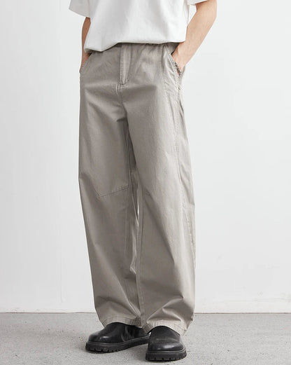 Cotton Straight Trousers