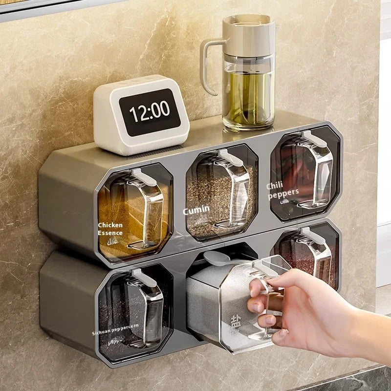 SpiceVault™ Wall-Mounted Spice Organizer