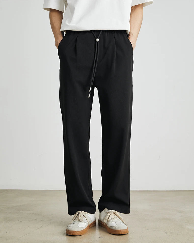 Japanese-Style Elastic Waist Pants