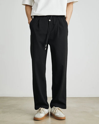 Japanese-Style Elastic Waist Pants