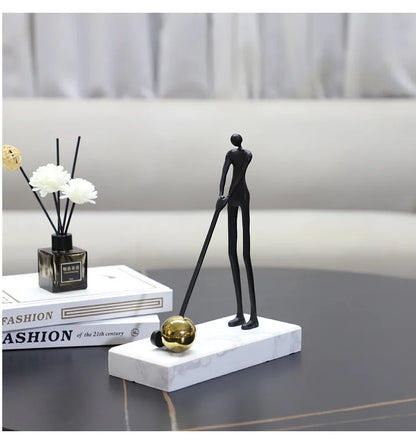 Abstract Golfer Figurine