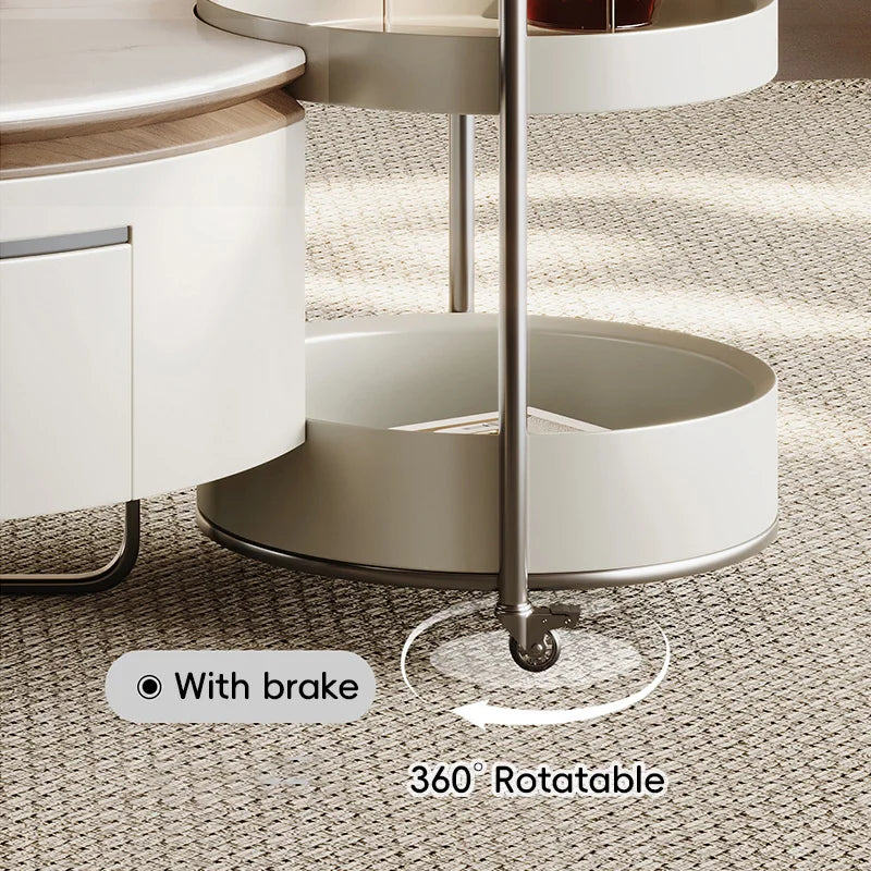 TABLE WITH ROTATING STORAGE DRAWERS | Italian Minimalist Design