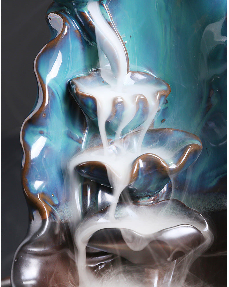 Lotus Bloom Incense Burner - Ceramic Backflow Design