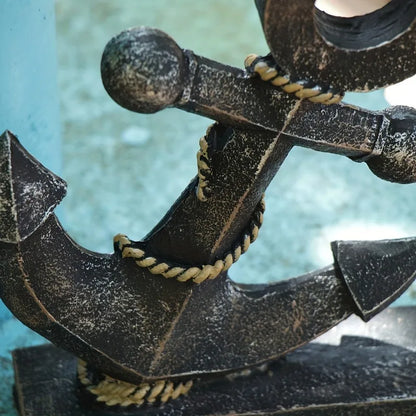 Distressed Anchor Resin Sculpture