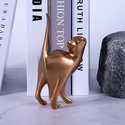 Feline Grace™ Golden Cat Sculpture Set
