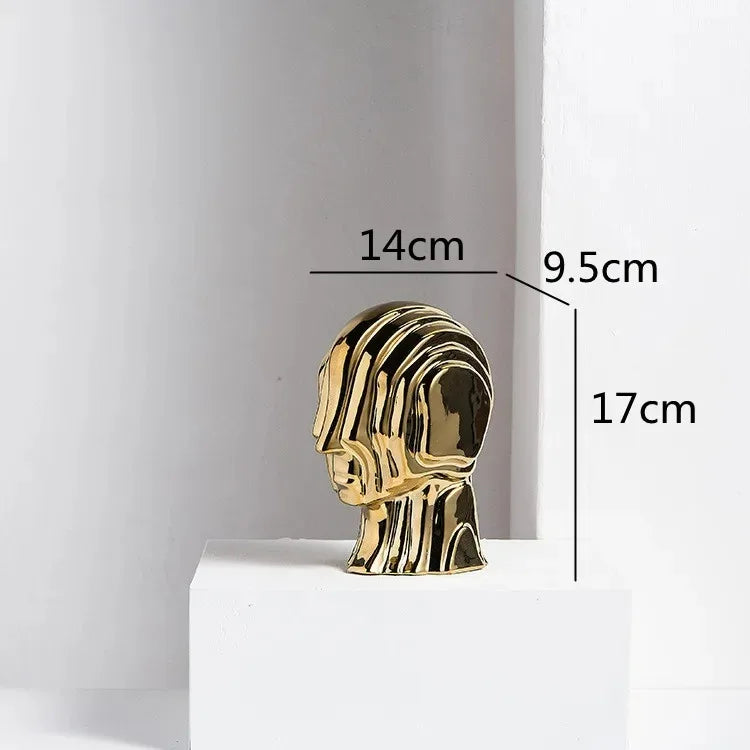 Fluted Abstract Head Sculpture