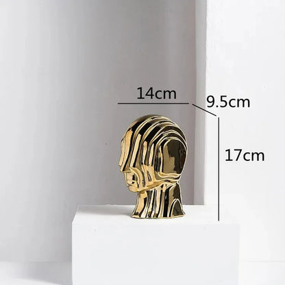 Fluted Abstract Head Sculpture