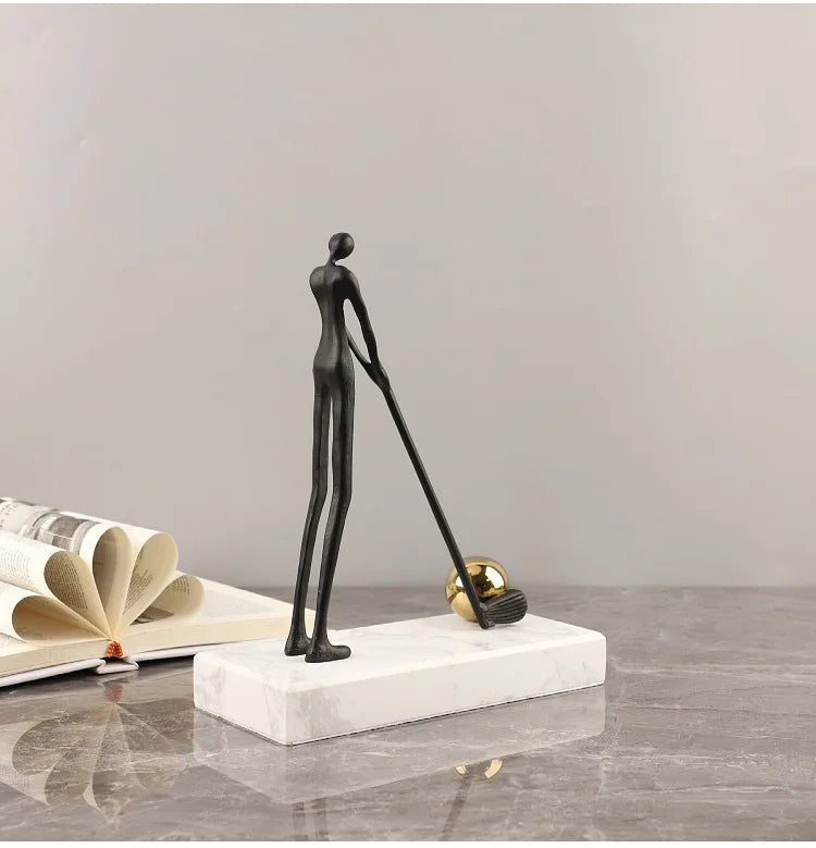 Abstract Golfer Figurine