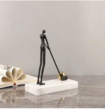 Abstract Golfer Figurine