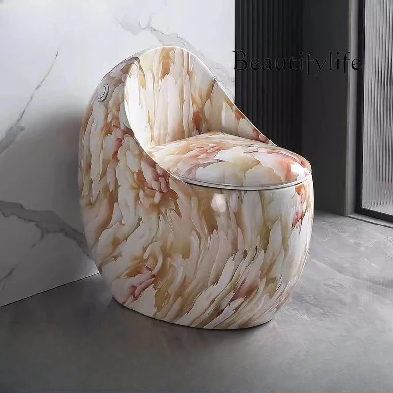 Luxury Egg-Shaped One-Piece Toilet