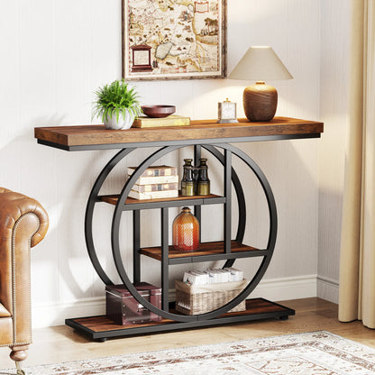 Modern Iron &amp; Wood Entrance Table